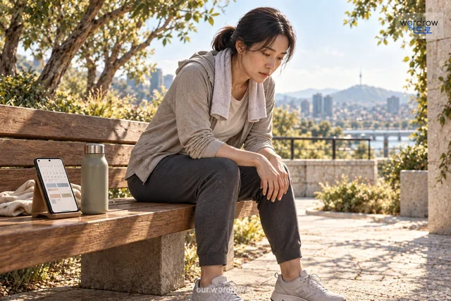 활동 중 오래 이어지는 피로와 일정 기록으로 감염 후유증의 한 사례