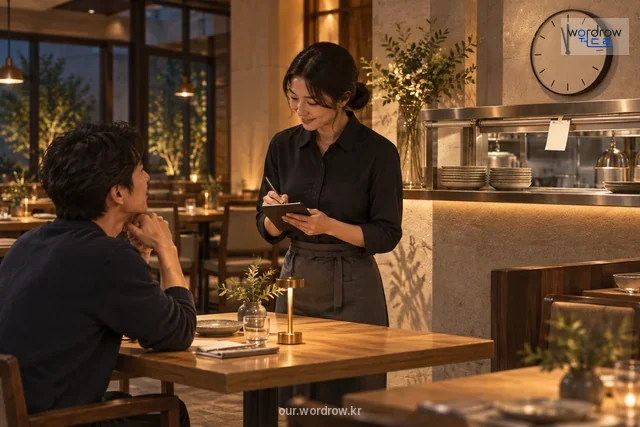 마감 시각의 주문 접수 장면으로 마지막 주문 표현